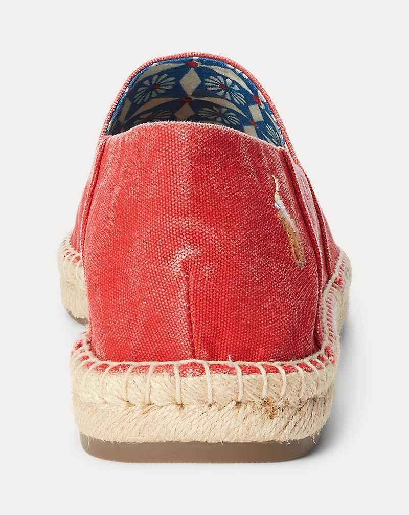 Alpargata Ralph Lauren Cevio Washed Canvas Hombre Rojos | HWTNMJE-51 - vista 3