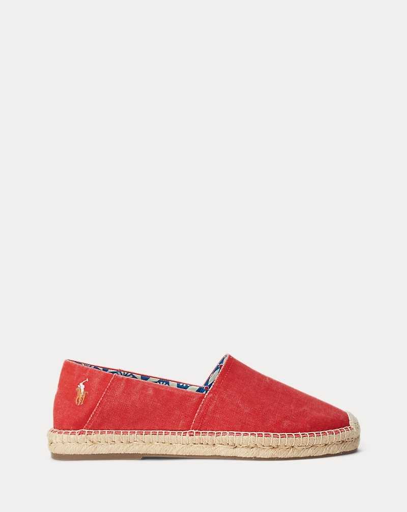 Alpargata Ralph Lauren Cevio Washed Canvas Hombre Rojos | HWTNMJE-51 - vista 1