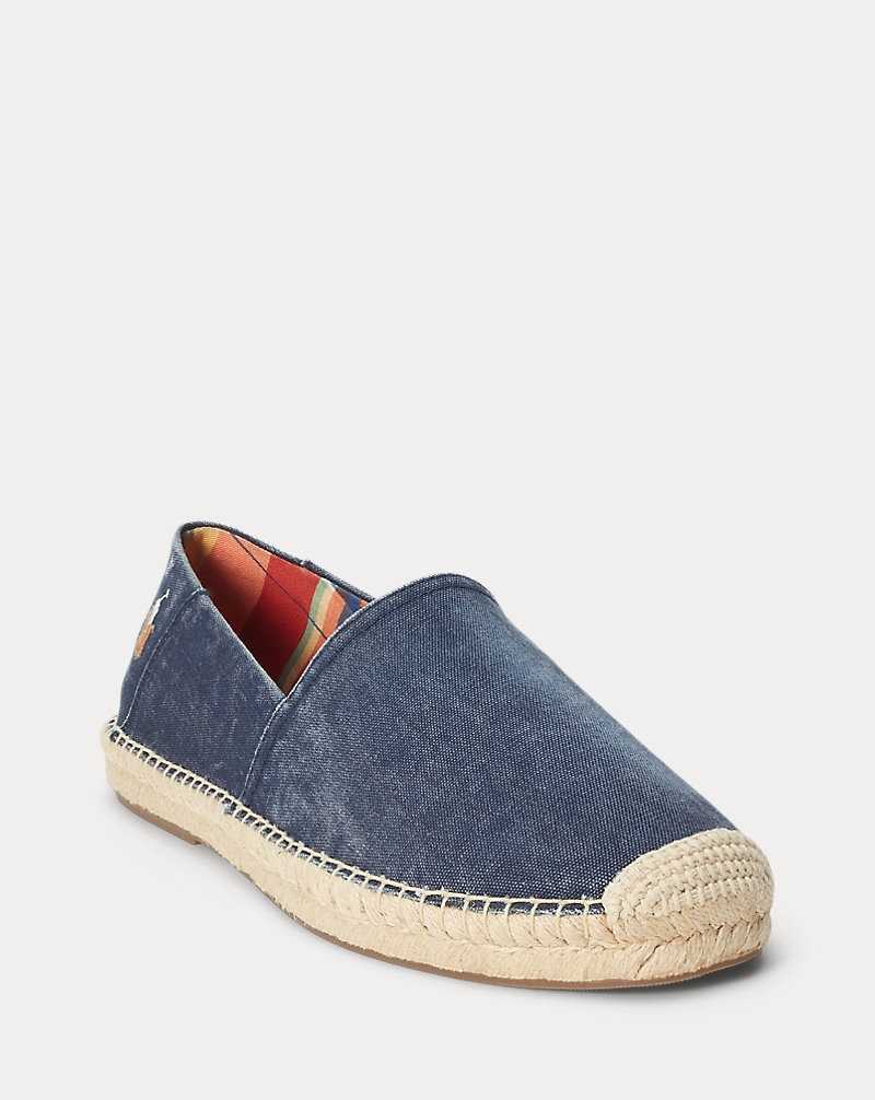 Alpargata Ralph Lauren Cevio Washed Canvas Hombre Azul Marino | GCWMYNL-98 - vista 2