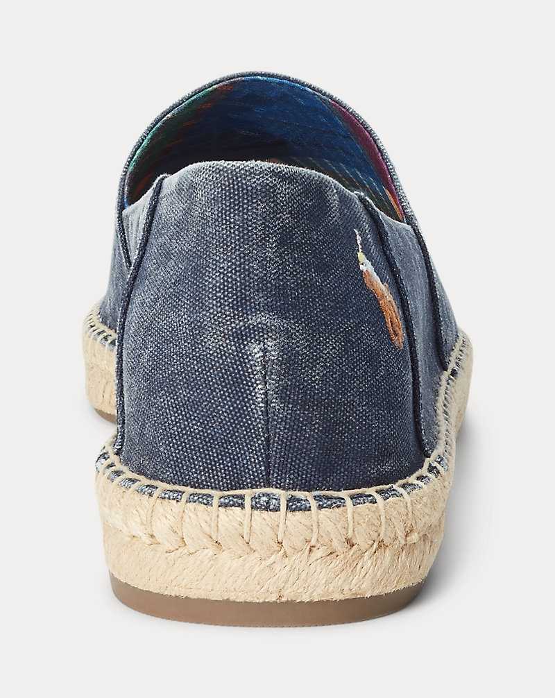 Alpargata Ralph Lauren Cevio Washed Canvas Hombre Azul Marino | GCWMYNL-98 - vista 3