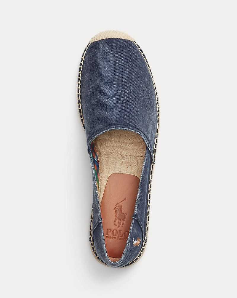 Alpargata Ralph Lauren Cevio Washed Canvas Hombre Azul Marino | GCWMYNL-98 - vista 4