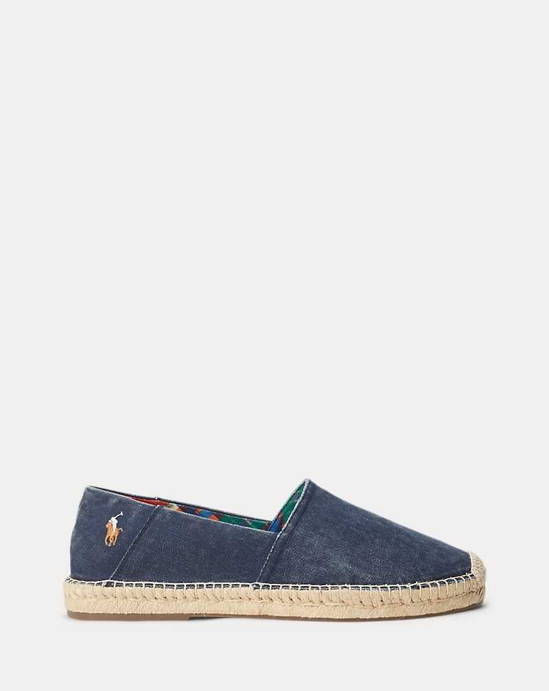 Alpargata Ralph Lauren Cevio Washed Canvas Hombre Azul Marino | GCWMYNL-98 - vista 1