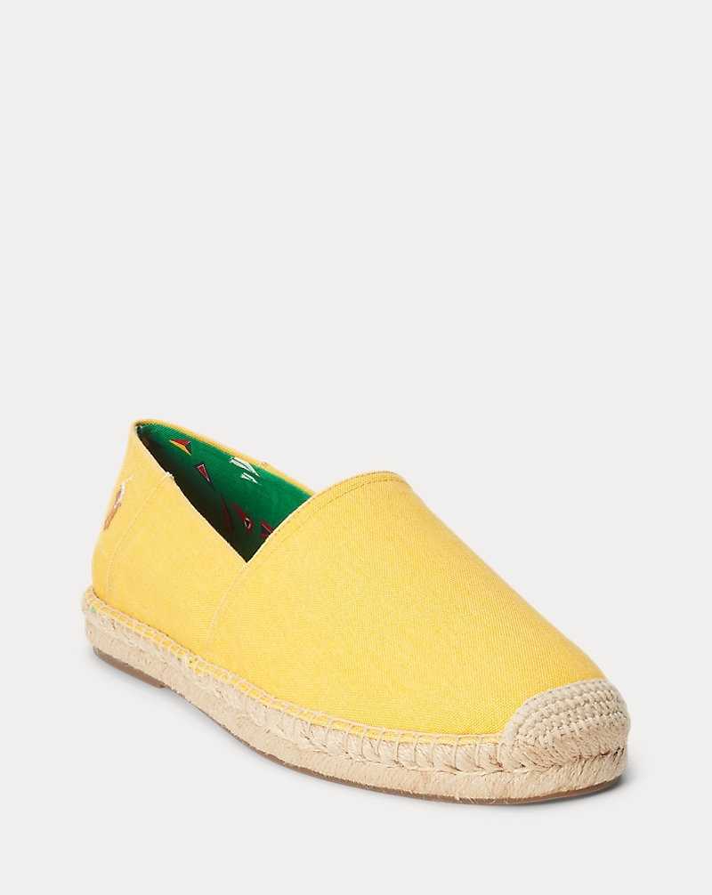 Alpargata Ralph Lauren Cevio Washed Canvas Hombre Amarillos | HIUGBJP-50 - vista 2