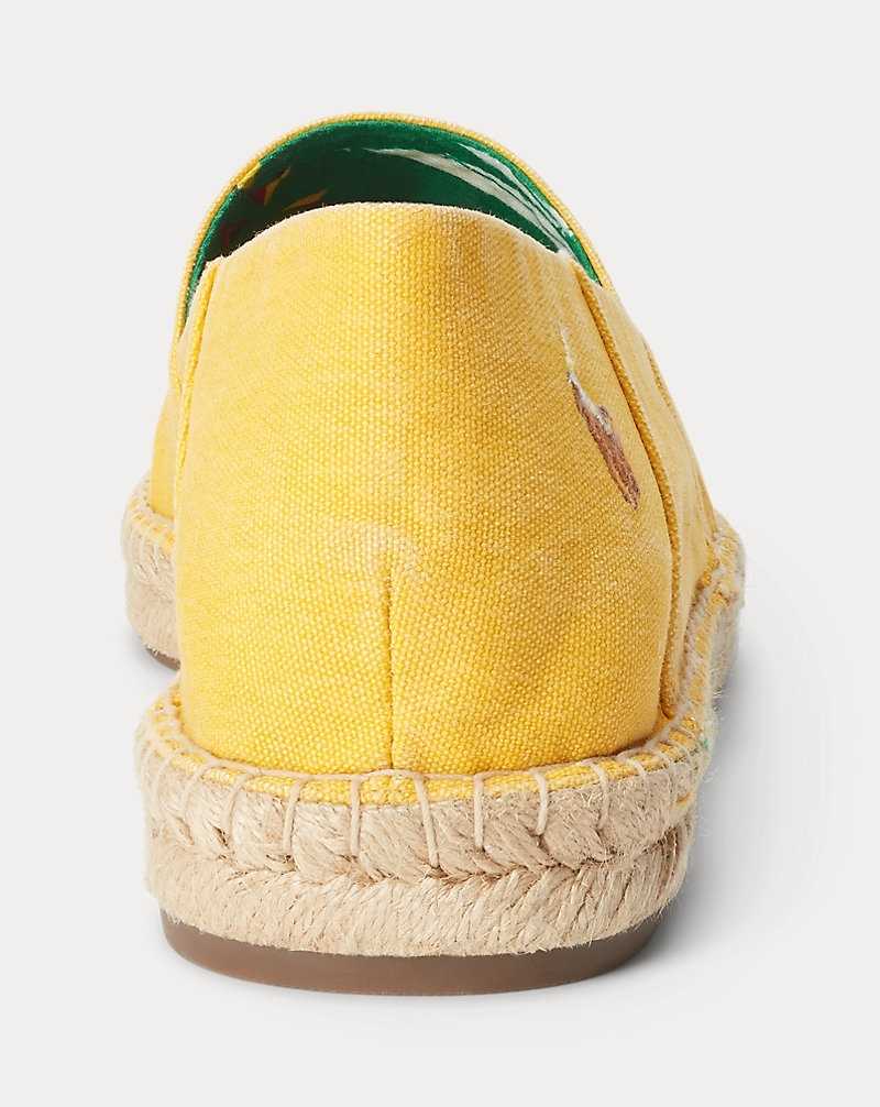 Alpargata Ralph Lauren Cevio Washed Canvas Hombre Amarillos | HIUGBJP-50 - vista 3