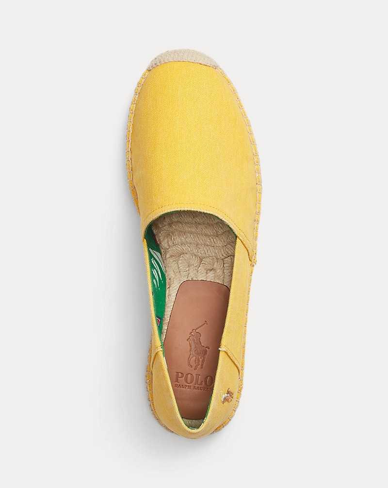 Alpargata Ralph Lauren Cevio Washed Canvas Hombre Amarillos | HIUGBJP-50 - vista 4