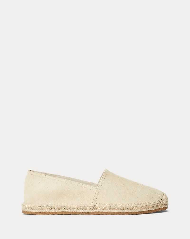 Alpargata Ralph Lauren Roughout Suede Hombre Creme | COVFJRK-64 - vista 1