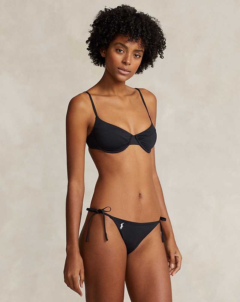 Arriba De Bikini Ralph Lauren Balconette Mujer Negros | KQREOLF-74 - vista 3
