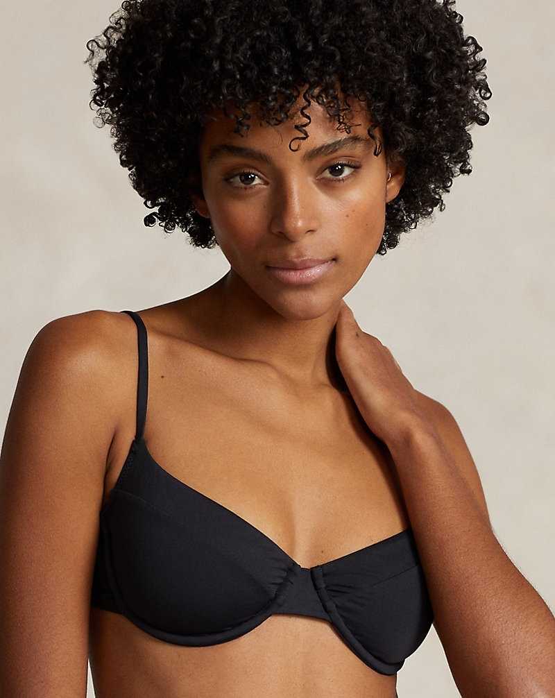Arriba De Bikini Ralph Lauren Balconette Mujer Negros | KQREOLF-74 - vista 5
