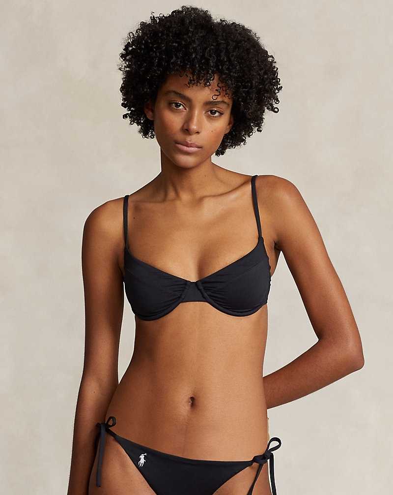Arriba De Bikini Ralph Lauren Balconette Mujer Negros | KQREOLF-74 - vista 1