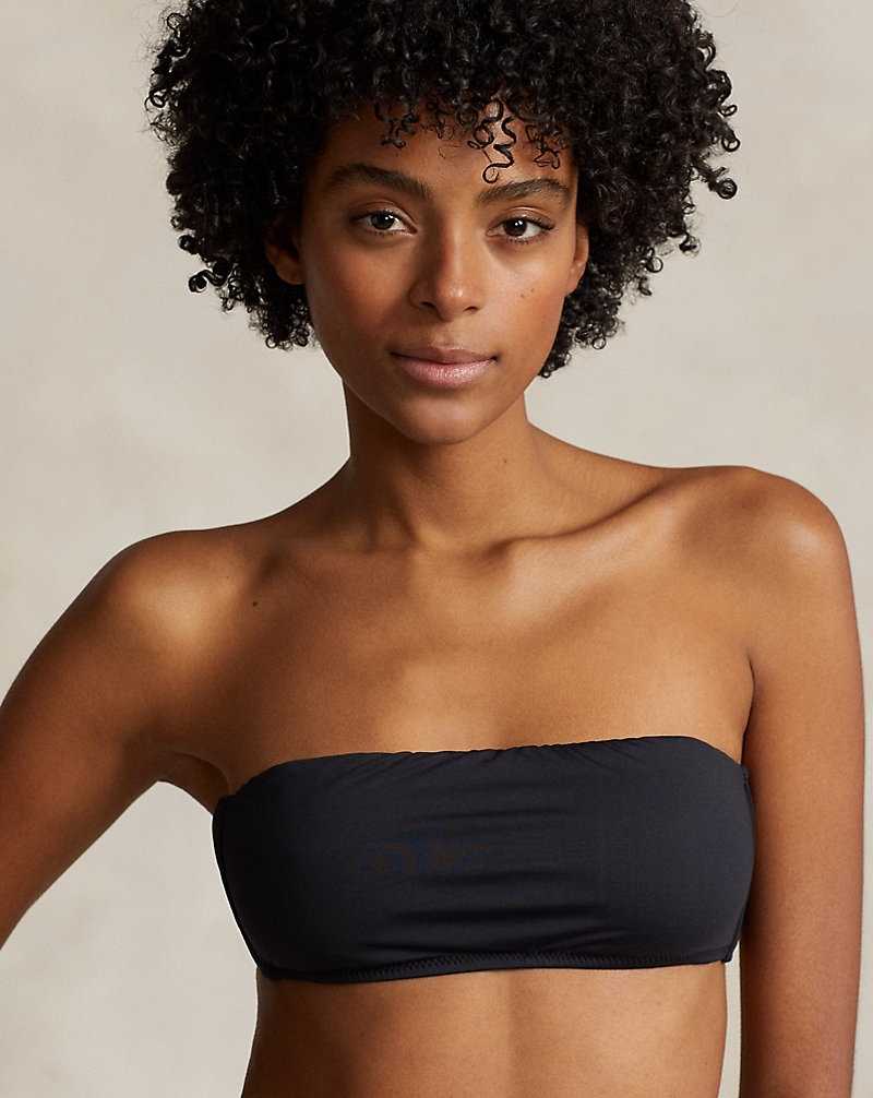 Arriba De Bikini Ralph Lauren Bandeau Mujer Negros | JHYCNMD-62 - vista 5