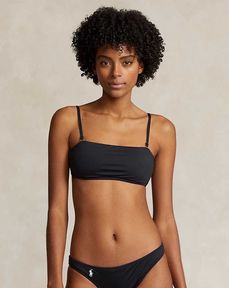 Arriba De Bikini Ralph Lauren Bandeau Mujer Negros | JHYCNMD-62 - vista 1