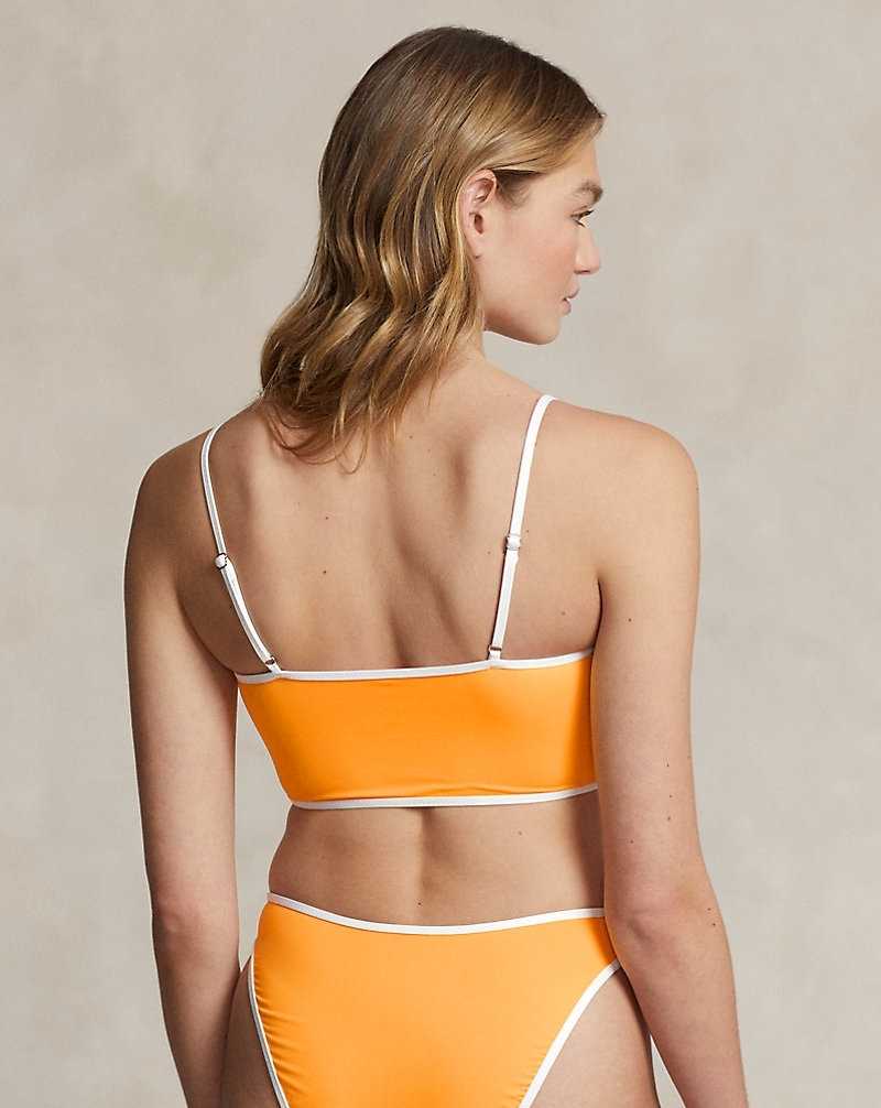 Arriba De Bikini Ralph Lauren Cropped Cami Mujer Sunflower | VGOMPQE-41 - vista 4