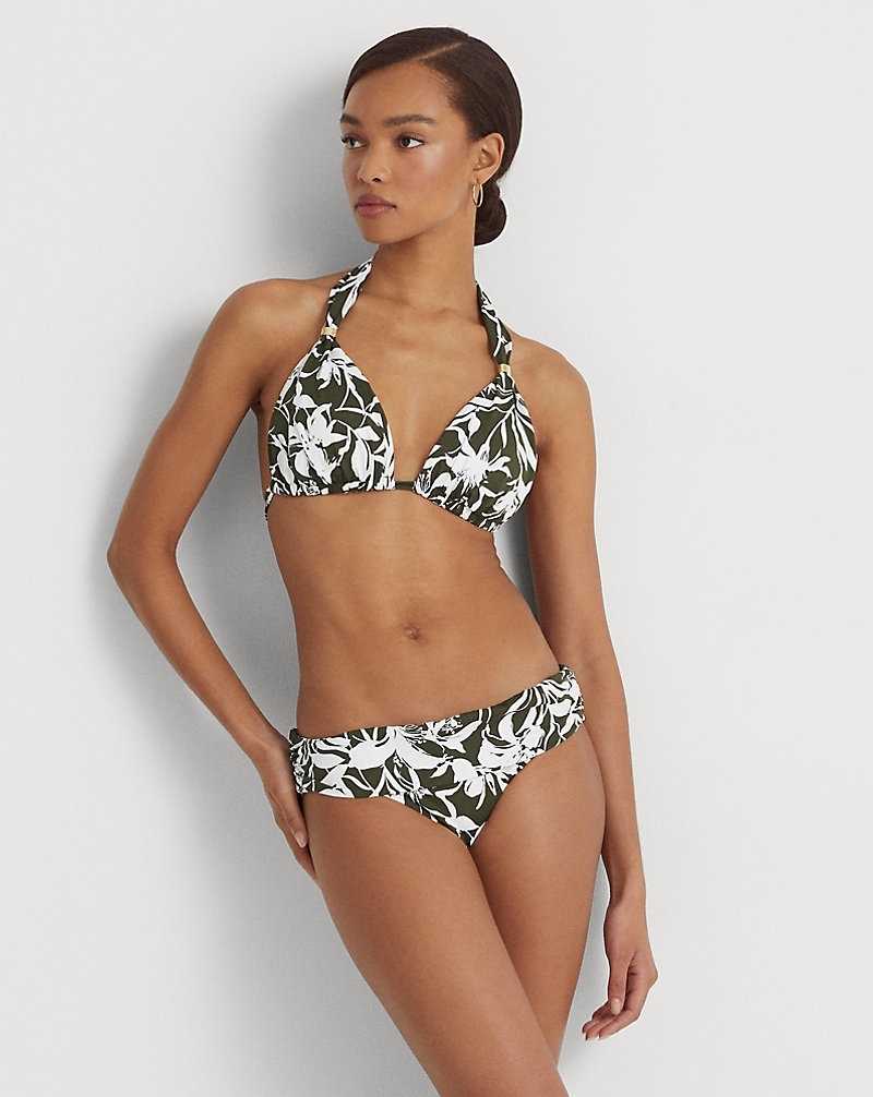 Arriba De Bikini Ralph Lauren Floral Halter Mujer Verde Oliva | DTFJXWQ-19 - vista 3
