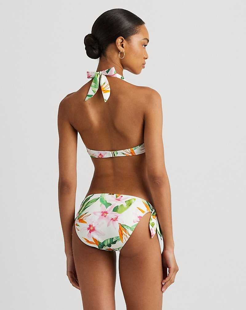 Arriba De Bikini Ralph Lauren Floral Tie-Front Halter Mujer Multi | EGOPKFV-78 - vista 4