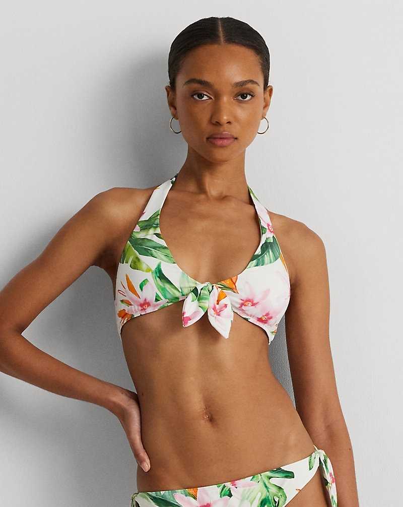Arriba De Bikini Ralph Lauren Floral Tie-Front Halter Mujer Multi | EGOPKFV-78 - vista 1