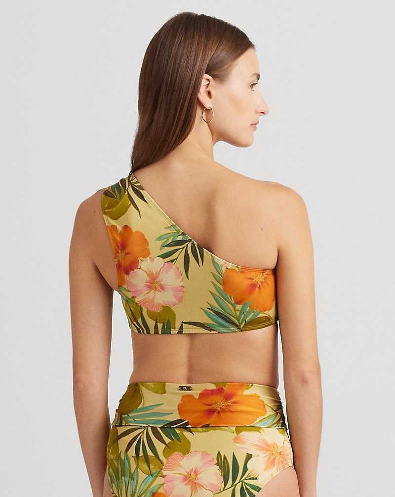 Arriba De Bikini Ralph Lauren Print Ring-Front One-Shoulder Mujer Multi | FNWIZLM-58 - vista 4