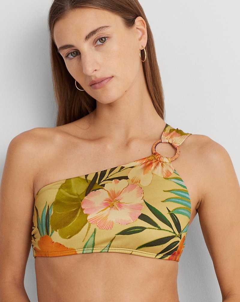 Arriba De Bikini Ralph Lauren Print Ring-Front One-Shoulder Mujer Multi | FNWIZLM-58 - vista 5