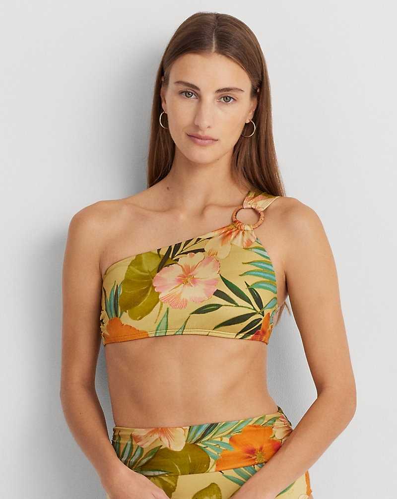 Arriba De Bikini Ralph Lauren Print Ring-Front One-Shoulder Mujer Multi | FNWIZLM-58 - vista 1