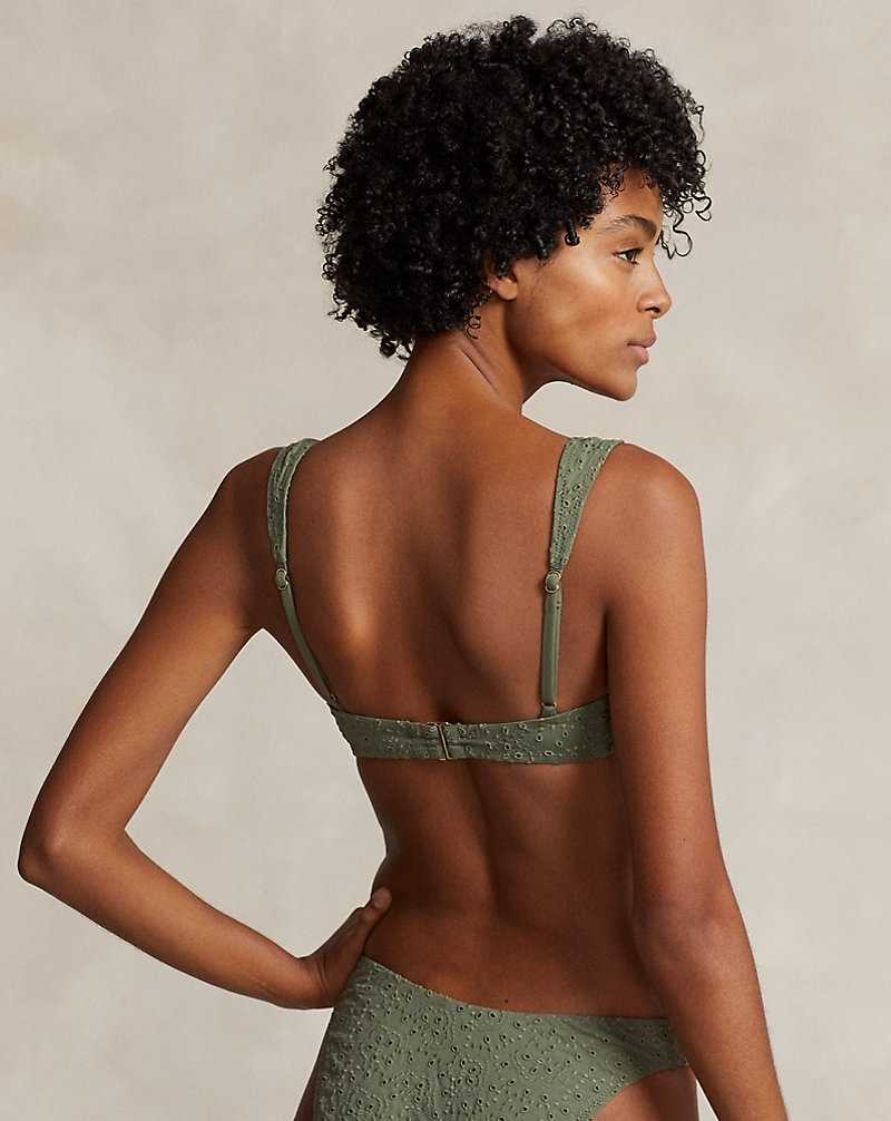 Arriba De Bikini Ralph Lauren Striped Pull-On Mujer Verde Oliva | SNYBXRT-12 - vista 4