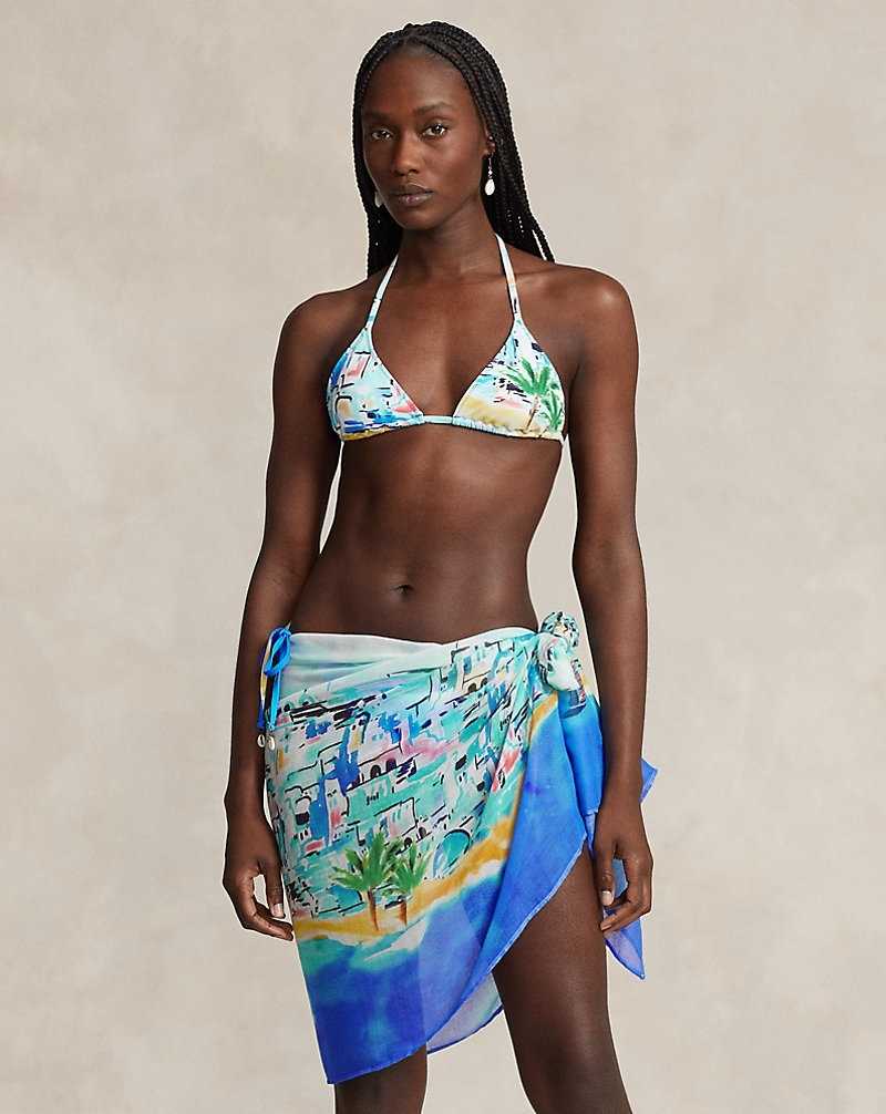 Arriba De Bikini Ralph Lauren Tropical-Print Halter Mujer Multi | EDTMRWL-61 - vista 1