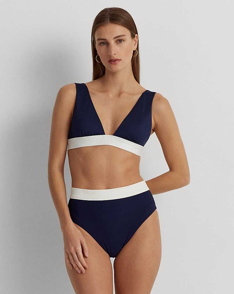 Arriba De Bikini Ralph Lauren Two-Tone Mujer Azul Marino Oscuro | TKSRYMA-21 - vista 3