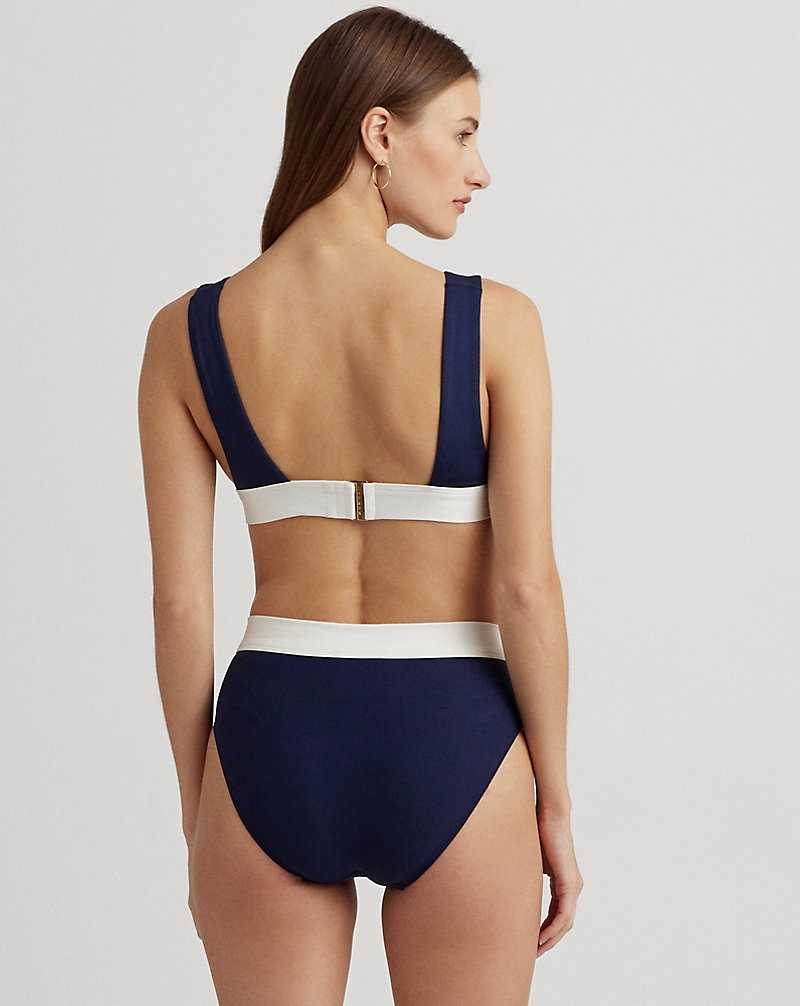 Arriba De Bikini Ralph Lauren Two-Tone Mujer Azul Marino Oscuro | TKSRYMA-21 - vista 4