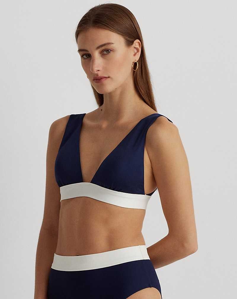 Arriba De Bikini Ralph Lauren Two-Tone Mujer Azul Marino Oscuro | TKSRYMA-21 - vista 1