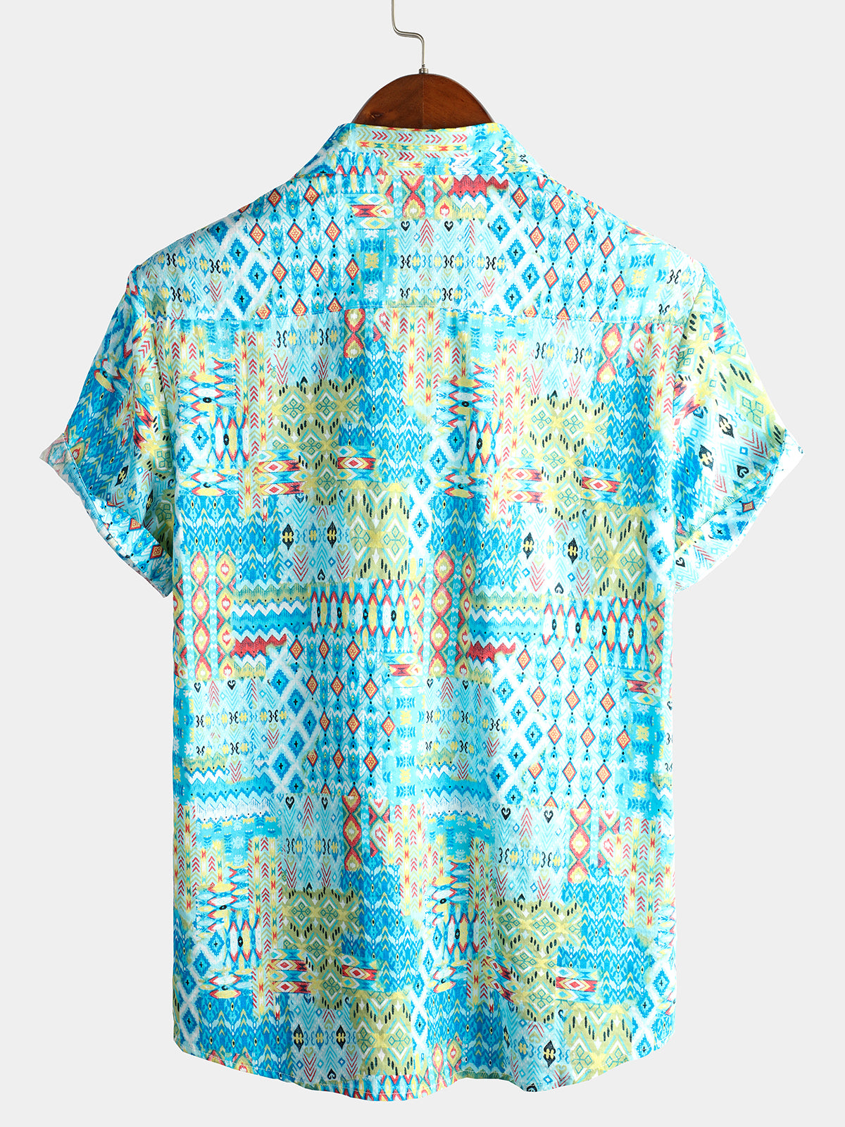 Camisa Boho de manga corta Hawaiian para hombre