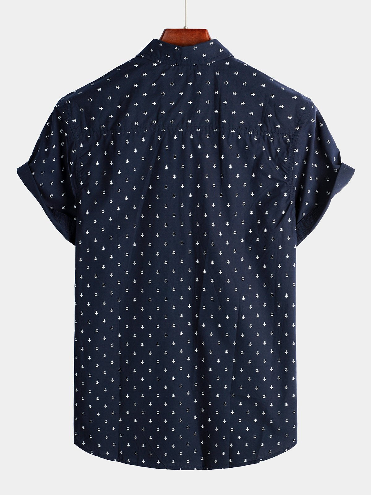 Camisa casual de manga corta estampado para hombre