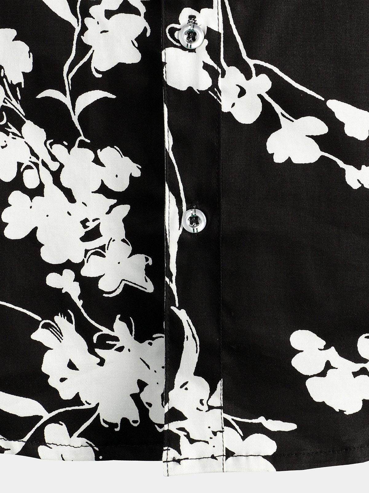 Camisa Black transpirable de algodón casual de manga corta para hombre