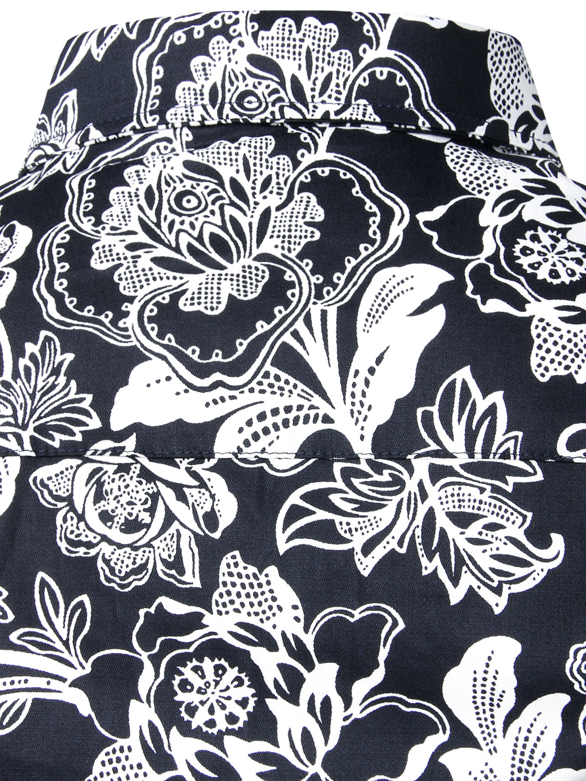 Camisa floral de algodón casual con botones de manga larga para hombre