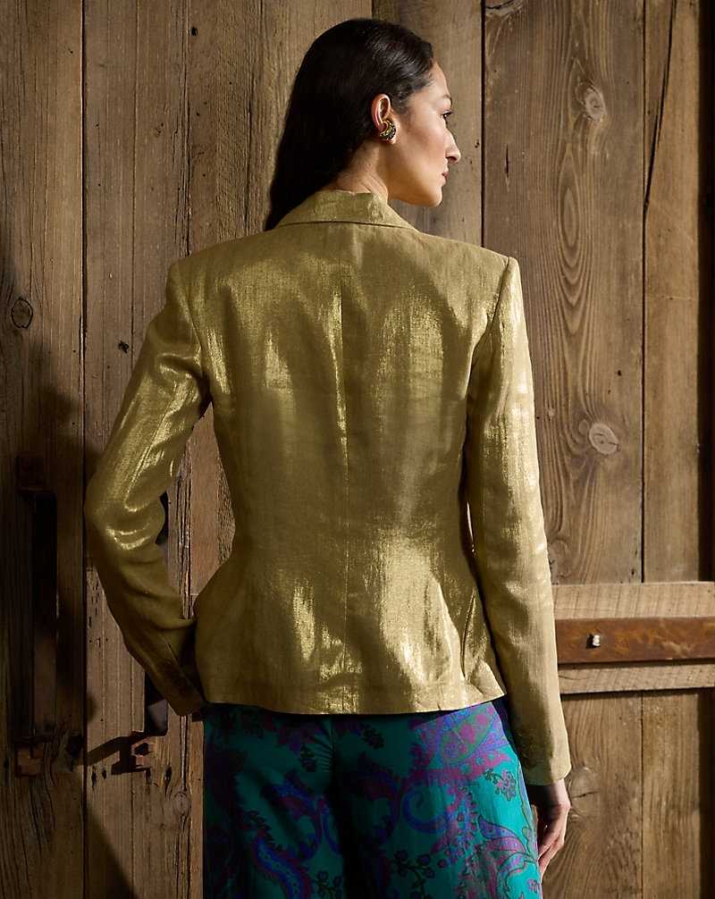 Blazers Ralph Lauren Aaiden Foiled Linen Mujer | PNVKZQO-95 - vista 4