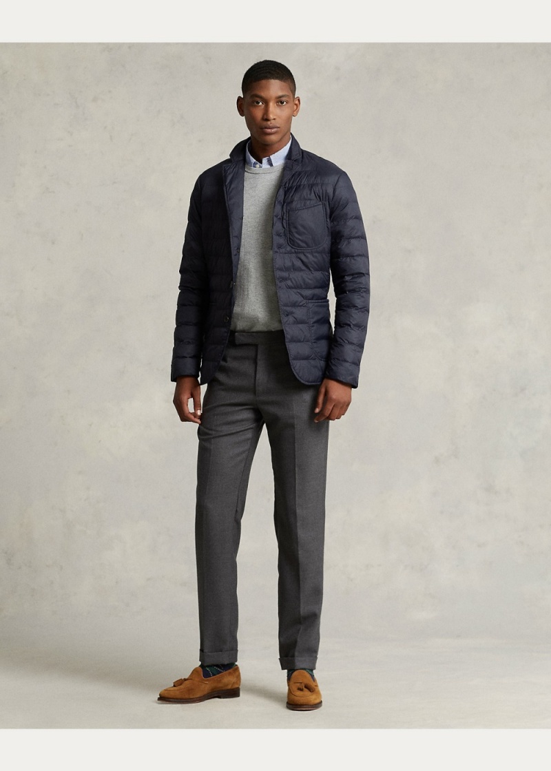 Blazers Agua-Repellent Acolchado Jackets Hombre Azul Marino | TIBF61325 - vista 2