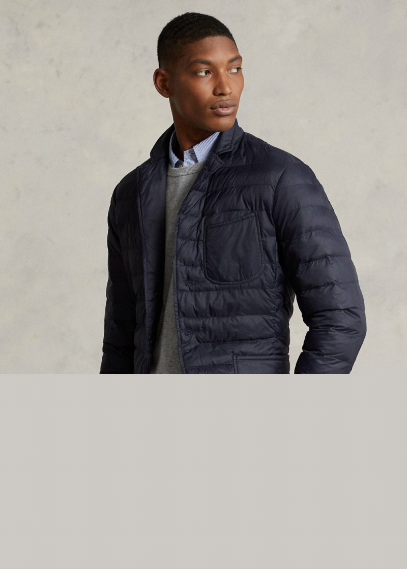 Blazers Agua-Repellent Acolchado Jackets Hombre Azul Marino | TIBF61325 - vista 1