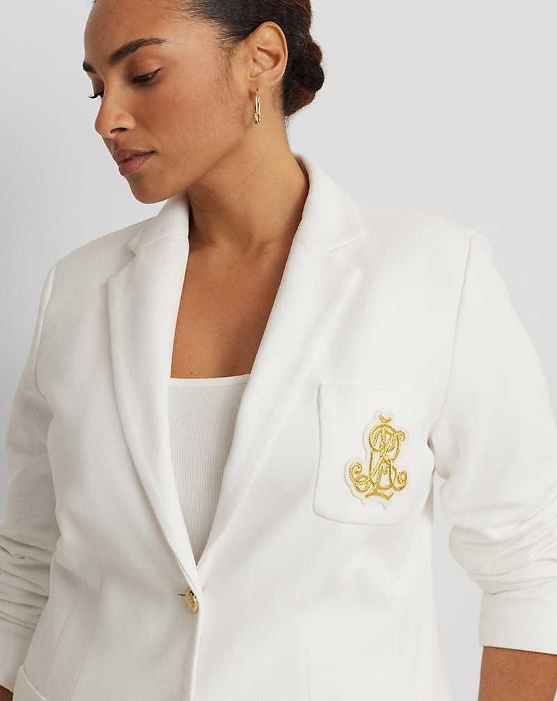 Blazers Ralph Lauren Bullion Jacquard Mujer Blancos | GDQPIJR-48 - vista 5