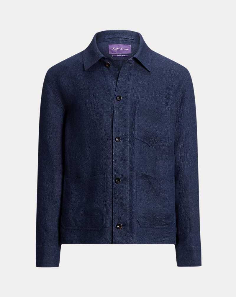 Blazers Ralph Lauren Burnham Hand-Tailored Linen-Silk Hombre Azul Marino | CVDPOBM-31 - vista 2