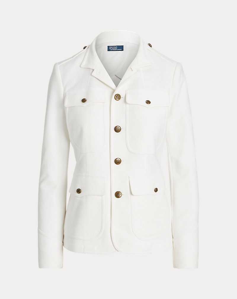 Blazers Ralph Lauren Buttoned Jacquard Mujer Blancos | KJNECVI-17 - vista 2