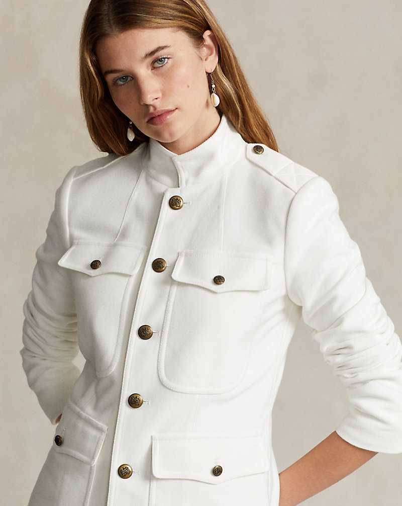 Blazers Ralph Lauren Buttoned Jacquard Mujer Blancos | KJNECVI-17 - vista 5