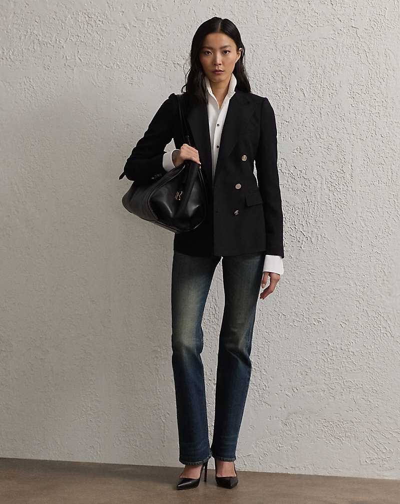 Blazers Ralph Lauren Camden Cashmere Mujer Negros | WXCIOBP-03 - vista 3