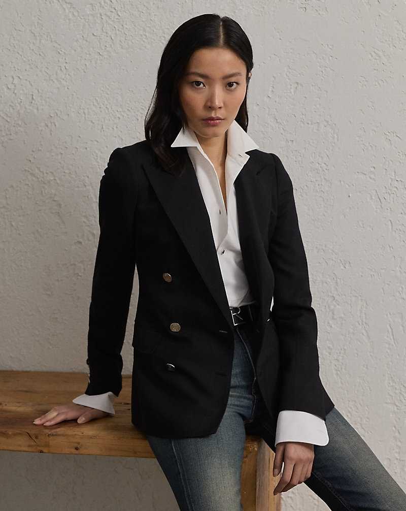 Blazers Ralph Lauren Camden Cashmere Mujer Negros | WXCIOBP-03 - vista 1