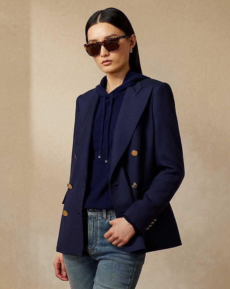 Blazers Ralph Lauren Camden Cashmere Mujer Azul Marino | MWQHKDC-69 - vista 1