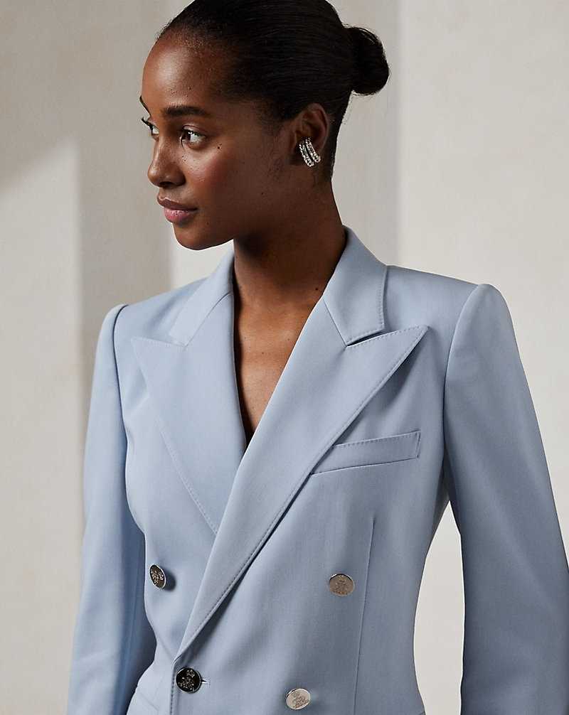 Blazers Ralph Lauren Camden Wool Trench Mujer Azules | PERDMTG-58 - vista 5