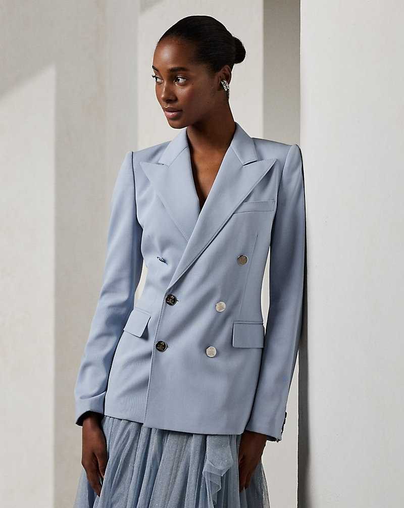 Blazers Ralph Lauren Camden Wool Trench Mujer Azules | PERDMTG-58 - vista 1