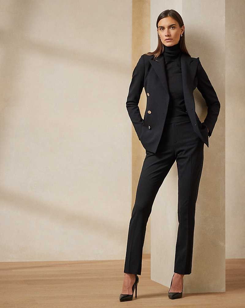 Blazers Ralph Lauren Camden Wool-Blend Mujer Negros | GRSZWHM-28 - vista 3