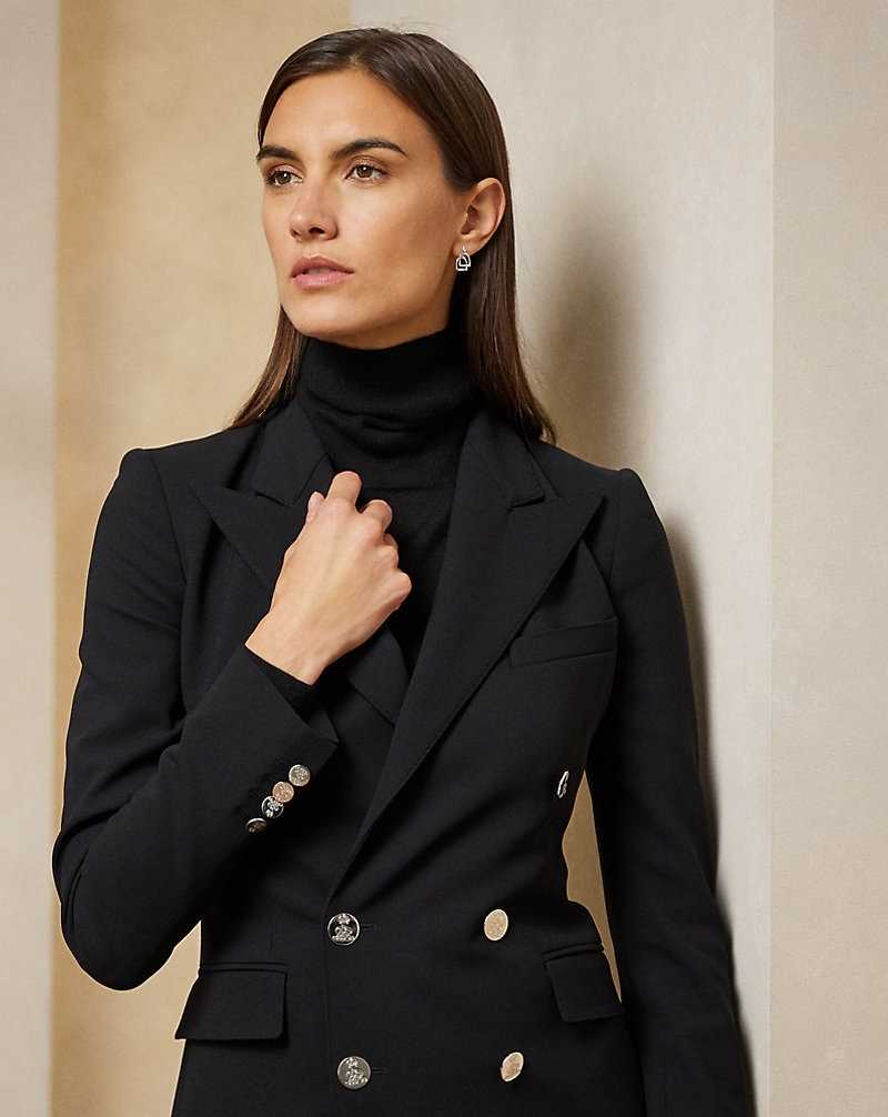 Blazers Ralph Lauren Camden Wool-Blend Mujer Negros | GRSZWHM-28 - vista 5