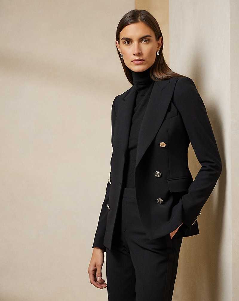 Blazers Ralph Lauren Camden Wool-Blend Mujer Negros | GRSZWHM-28 - vista 1