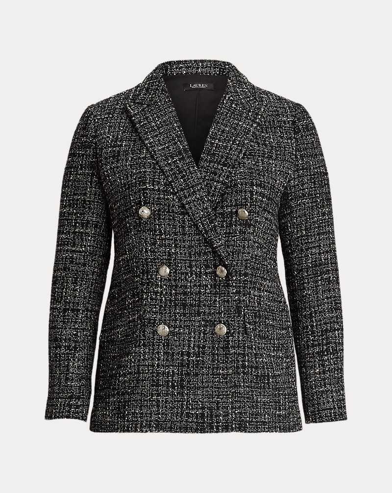 Blazers Ralph Lauren Double-Breasted Boucle Mujer Creme | QSCUOEH-59 - vista 2