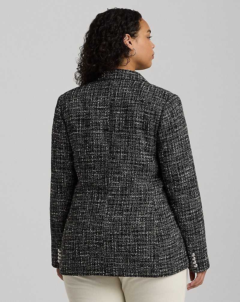 Blazers Ralph Lauren Double-Breasted Boucle Mujer Creme | QSCUOEH-59 - vista 4