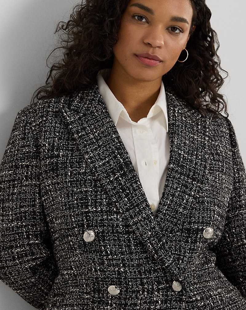Blazers Ralph Lauren Double-Breasted Boucle Mujer Creme | QSCUOEH-59 - vista 5