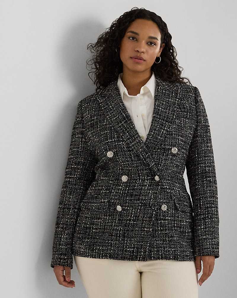 Blazers Ralph Lauren Double-Breasted Boucle Mujer Creme | QSCUOEH-59 - vista 1